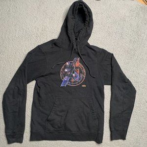 Avengers Hoodie‎ Sweatshirt Mens S Long Sleeve Marvel Comic Movie Black H…